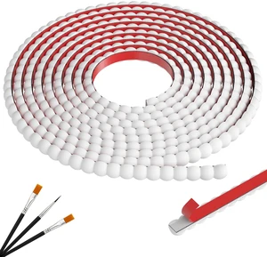 20ft Decorative Bead Pearl Peel and Stick Wall Molding Trim, White Flexible PVC Trim for DIY Home Décor, Bathroom Mirror Frames, Cabinet Edges, Door & Window Borders (Paintable, 2 Rolls 10FT) 20ft Decorative Bead Pearl Peel and Stick Wall Molding Trim, White Flexible PVC Trim for DIY Home Décor, Bathroom Mirror Frames, Cabinet Edges, Door & Window Borders (Paintable, 2 Rolls 10FT)