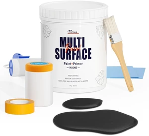 All-in-One Paint - Multi Surface White Paint - Furniture and Cabinet for Interior/Exterior - No Sanding, Quick Drying, Perfect for Wood, Wall, Metal and More, 32 Oz All-in-One Paint - Multi Surface White Paint - Furniture and Cabinet for Interior/Exterior - No Sanding, Quick Drying, Perfect for Wood, Wall, Metal and More, 32 Oz