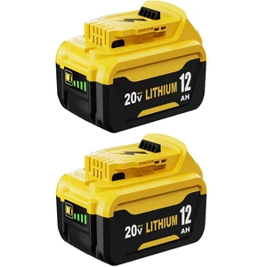 2 Pack 12.0Ah Extended Runtime Battery Replacement for Dewalt 20V Battery Compatible with Dewalt 20 Volt Max Battery DCB206 DCB207 DCB204 DCB201 DCB200 DCD/DCF/DCG Series Power Tools (Yellow) 2 Pack 12.0Ah Extended Runtime Battery Replacement for Dewalt 20V Battery Compatible with Dewalt 20 Volt Max Battery DCB206 DCB207 DCB204 DCB201 DCB200 DCD/DCF/DCG Series Power Tools (Yellow)