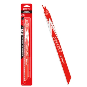Carbide Reciprocating Saw Blade, 12-Inch 8TPI, Thick Metal, 1-Pack Carbide Teeth, Up to 50x Longer Life Than Bi-Metal, Cuts Cast Iron, Alloy Steel, Stainless Steel, Rebar, Car Beams Carbide Reciprocating Saw Blade, 12-Inch 8TPI, Thick Metal, 1-Pack Carbide Teeth, Up to 50x Longer Life Than Bi-Metal, Cuts Cast Iron, Alloy Steel, Stainless Steel, Rebar, Car Beams