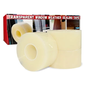 Window Sealing Tape, AC Insulation, 3 Pack - 2 inch x Total165yds(495 FT) Waterproof Blocker for Cold Heat Air, Windproof, No Residue Strong Adhesive Window Sealing Tape, AC Insulation, 3 Pack - 2 inch x Total165yds(495 FT) Waterproof Blocker for Cold Heat Air, Windproof, No Residue Strong Adhesive