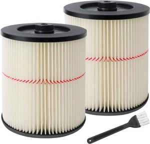 17816 Filter for Craftsman Shop Vac, Red Stripe Filter Fits 9-17816, 2 Pack Shop Vac Filters Compatible with Craftsman 5 Gal and Larger Vacuum Cleaner Since 1988, FSC-Certified Filter for Wet Dry Vac 17816 Filter for Craftsman Shop Vac, Red Stripe Filter Fits 9-17816, 2 Pack Shop Vac Filters Compatible with Craftsman 5 Gal and Larger Vacuum Cleaner Since 1988, FSC-Certified Filter for Wet Dry Vac
