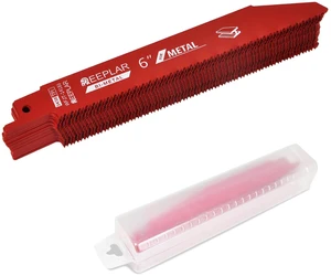 25 Pack 6 inch 14/18 TPI Bi-Metal Auto Dismantling Sawzall Blade for Metal M42 Bimetal Dual Tooth Design Replace Milwaukee and Diablo saw Blade with Perma-Shield Coating for 1/16-5/16 Medium Metals 25 Pack 6 inch 14/18 TPI Bi-Metal Auto Dismantling Sawzall Blade for Metal M42 Bimetal Dual Tooth Design Replace Milwaukee and Diablo saw Blade with Perma-Shield Coating for 1/16-5/16 Medium Metals