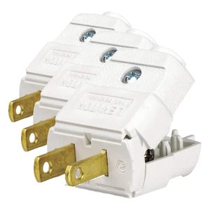 101-WP 15 Amp, 125 Volt, NEMA 1-15P, 2P, 2W, Plug, Straight Blade, Residential Grade, Polarized, Non-Grounding, White (Pack of 3) 101-WP 15 Amp, 125 Volt, NEMA 1-15P, 2P, 2W, Plug, Straight Blade, Residential Grade, Polarized, Non-Grounding, White (Pack of 3)