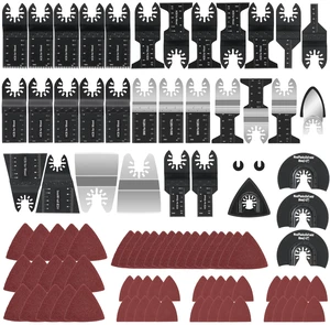 96Pack Oscillating Tool Blades, Multitool Kit for Wood, Metal, Plastics Cutting, Quick Release Multi Tool Blades Kits for Dewalt, Rockwell, Ryobi 96Pack Oscillating Tool Blades, Multitool Kit for Wood, Metal, Plastics Cutting, Quick Release Multi Tool Blades Kits for Dewalt, Rockwell, Ryobi