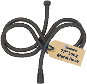 Solid Metal Shower Hose Attachment for Showerhead, Extra-Long 72-Inch Universal Replacement Hose for Hand held Shower, Oil Rubbed Bronze Solid Metal Shower Hose Attachment for Showerhead, Extra-Long 72-Inch Universal Replacement Hose for Hand held Shower, Oil Rubbed Bronze