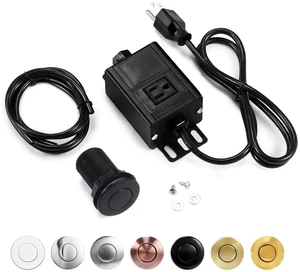Sink Top Air Switch Kit Garbage Disposal Part by (SHORT/2.5", Black) Sink Top Air Switch Kit Garbage Disposal Part by (SHORT/2.5", Black)