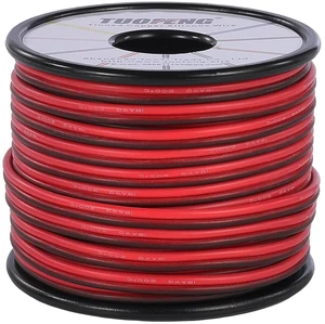 18 AWG Silicone Wire, 66 ft Red Black 2-Conductor Tinned Copper Clear polarity identification for LED, RC, robotics, small DC motors and low-voltage control wiring 18 AWG Silicone Wire, 66 ft Red Black 2-Conductor Tinned Copper Clear polarity identification for LED, RC, robotics, small DC motors and low-voltage control wiring