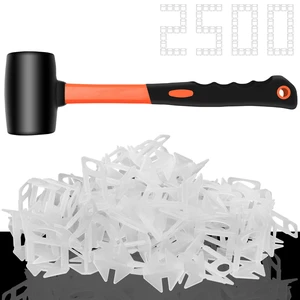 Tile Spacers 2500Pcs Tile Clips1/8", Tile Leveling System Clips with Hammer Tile Leveling Clips for Floor Wall Installation, Ceramic Porcelain Tiles and Stone Installation, Help Correct Tile Bowing Tile Spacers 2500Pcs Tile Clips1/8", Tile Leveling System Clips with Hammer Tile Leveling Clips for Floor Wall Installation, Ceramic Porcelain Tiles and Stone Installation, Help Correct Tile Bowing