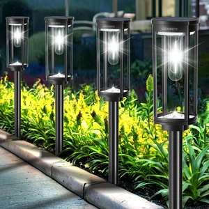 Solar Pathway Lights Outdoor Waterproof Cool White, 6 Pack Bright LED, 6500K, IP65, Solar Powered Landscape Lights for Path, Driveway, Lawn, Patio, Sidewalk, Yard, Walkway Solar Pathway Lights Outdoor Waterproof Cool White, 6 Pack Bright LED, 6500K, IP65, Solar Powered Landscape Lights for Path, Driveway, Lawn, Patio, Sidewalk, Yard, Walkway