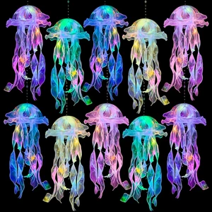 Jellyfish Decor - 10 PCS Light up Jellyfish Lanterns, Ocean Decor Hanging Jelly Fish for Mermaid Birthday Decorations, Under the Sea Party Decorations, Classroom Ceilings Ocean Themed Gifts Jellyfish Decor - 10 PCS Light up Jellyfish Lanterns, Ocean Decor Hanging Jelly Fish for Mermaid Birthday Decorations, Under the Sea Party Decorations, Classroom Ceilings Ocean Themed Gifts