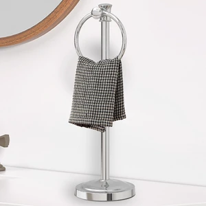 Hand Towel Holder Stand Free Standing Towel Bar Polished Chrome 17 Inch Hanging Floor Hand Towel Rack Ring,for Bathroom Kitchen Countertops, Hardware Accessories SUS 304 Heavy-Duty Base Hand Towel Holder Stand Free Standing Towel Bar Polished Chrome 17 Inch Hanging Floor Hand Towel Rack Ring,for Bathroom Kitchen Countertops, Hardware Accessories SUS 304 Heavy-Duty Base