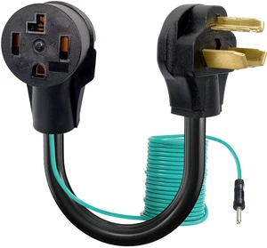 Dryer Adapter Cord, 4 Prong to 3 Prong Dryer Adapter Cord 4 Prong Dryer Plug to 3 Prong Wall Outlet, Nema 10-30P Male to 14-30R Female, 1.5FT STW 10AWG 30Amp 110V/250V Dryer Adapter Cord, 4 Prong to 3 Prong Dryer Adapter Cord 4 Prong Dryer Plug to 3 Prong Wall Outlet, Nema 10-30P Male to 14-30R Female, 1.5FT STW 10AWG 30Amp 110V/250V