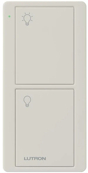 Pico Remote for Caseta Smart Switch, 2-Button Control, On/Off Control, For Table Top or Wallmount Use, PJ2-2B-GLA-L01, Light Almond Pico Remote for Caseta Smart Switch, 2-Button Control, On/Off Control, For Table Top or Wallmount Use, PJ2-2B-GLA-L01, Light Almond
