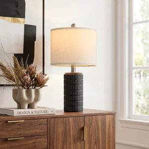 21'' Black Table Lamp with Gift Box, Small for Bedroom, Stone-Like Farmhouse Bedside Lamp for Nightstands, Matte-Textured Ceramic Design, Ideal Gift, Modern Home Decor for Living Room Hallway 21'' Black Table Lamp with Gift Box, Small for Bedroom, Stone-Like Farmhouse Bedside Lamp for Nightstands, Matte-Textured Ceramic Design, Ideal Gift, Modern Home Decor for Living Room Hallway