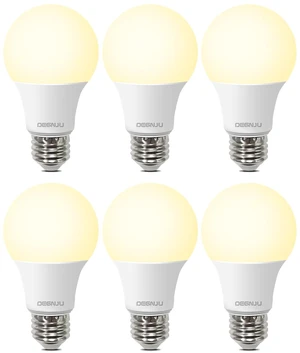 A19 LED Light Bulbs, 60 Watt Equivalent LED Bulbs, Soft White 2700K, 800 Lumens, E26 Standard Base, Non-Dimmable, 8W Warm White LED Bulbs for Bedroom Living Room, 6 Pack A19 LED Light Bulbs, 60 Watt Equivalent LED Bulbs, Soft White 2700K, 800 Lumens, E26 Standard Base, Non-Dimmable, 8W Warm White LED Bulbs for Bedroom Living Room, 6 Pack
