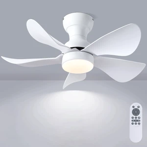 30" White Modern Low Profile Flush Mount Ceiling Fans with Lights Super Large Airflow with 6 Wind Speeds, Reversible, Dimmable 3 CCT LED, 30W Noiseless DC Motor,Timer, for Bedroom Kitchen 30" White Modern Low Profile Flush Mount Ceiling Fans with Lights Super Large Airflow with 6 Wind Speeds, Reversible, Dimmable 3 CCT LED, 30W Noiseless DC Motor,Timer, for Bedroom Kitchen