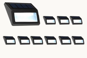 Solar Lights Outdoor, Waterproof Solar Powered Deck Step Lights for Patio Garden Backyard Garage Driveway Pathway Outside Wall Lighting (12, Cool White) Solar Lights Outdoor, Waterproof Solar Powered Deck Step Lights for Patio Garden Backyard Garage Driveway Pathway Outside Wall Lighting (12, Cool White)