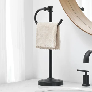 Stand Hand Towel Holder, Countertop Towel Bar, Matte Black 17 Inch Bathroom Towel Hanger, Freestanding Vanity Counter Top Towel Holder, Towel Ring Hardware Accessories, Stainless Steel Stand Hand Towel Holder, Countertop Towel Bar, Matte Black 17 Inch Bathroom Towel Hanger, Freestanding Vanity Counter Top Towel Holder, Towel Ring Hardware Accessories, Stainless Steel