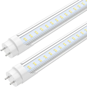 4FT LED T8 Type A+B Tube Lights, 24W(65W Equivalent), 3200LM, 6000K Single or Double End Powered, Plug and Play or Ballast Bypass, 4 Foot T10 T12 Fluorescent Bulbs Replacement, Clear(2-Pack) 4FT LED T8 Type A+B Tube Lights, 24W(65W Equivalent), 3200LM, 6000K Single or Double End Powered, Plug and Play or Ballast Bypass, 4 Foot T10 T12 Fluorescent Bulbs Replacement, Clear(2-Pack)