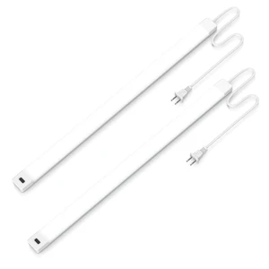 2pcs 16 Inch Under Cabinet Lights with Hand Wave,Plug and Play 5000K Daylight White,Dimmable,CRI>90,110V,420Lumen,7W,Bright Counter,Shelf,Above the Sink 2pcs 16 Inch Under Cabinet Lights with Hand Wave,Plug and Play 5000K Daylight White,Dimmable,CRI>90,110V,420Lumen,7W,Bright Counter,Shelf,Above the Sink