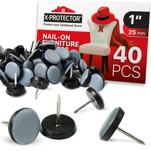 Chair Glides 1" Furniture Glides 40 pc Grey Nail-on Sliders Premium Chair Leg Floor Protectors Slide Effortlessly with Chair Leg Pads That Protect Your Floor! Chair Glides 1" Furniture Glides 40 pc Grey Nail-on Sliders Premium Chair Leg Floor Protectors Slide Effortlessly with Chair Leg Pads That Protect Your Floor!