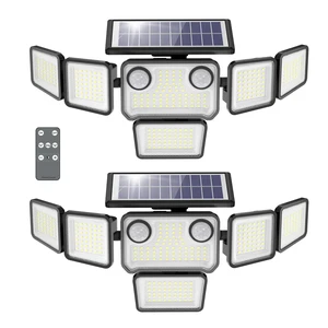 Solar Lights Outdoor, 6000LM 284 LEDs Dual Motion Sensor Solar Flood Lights 6 Heads Security Wall Lights, IP65 Waterproof, Remote Control for Garden, Outside, Backyard, 2 Pack Solar Lights Outdoor, 6000LM 284 LEDs Dual Motion Sensor Solar Flood Lights 6 Heads Security Wall Lights, IP65 Waterproof, Remote Control for Garden, Outside, Backyard, 2 Pack