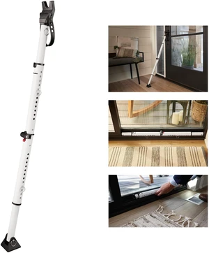 Sliding Door Stopper and Door Security Bar, Adjustable for Hinged and Sliding Doors, Compact Enough to Travel for Hotel Security, White, 270EC Sliding Door Stopper and Door Security Bar, Adjustable for Hinged and Sliding Doors, Compact Enough to Travel for Hotel Security, White, 270EC