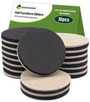 Felt Furniture Sliders for Hardwood Floors 16 PCS, 3 1/2" Beige Felt Furniture Pads for Hardwood Floors, Furniture Moving Sliders, Heavy Duty Felt Movers Sliders, Chair Leg Floor Protectors Felt Furniture Sliders for Hardwood Floors 16 PCS, 3 1/2" Beige Felt Furniture Pads for Hardwood Floors, Furniture Moving Sliders, Heavy Duty Felt Movers Sliders, Chair Leg Floor Protectors