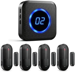 Door Chime, Know Which Door Opened, Home & Business Entry Chime Door Sensor Chime for Store/Office, Door-Open Alerts for Kids & Elderly, 600 Ft Range, 40 Tones, 5 Volume Levels up to 110 dB Door Chime, Know Which Door Opened, Home & Business Entry Chime Door Sensor Chime for Store/Office, Door-Open Alerts for Kids & Elderly, 600 Ft Range, 40 Tones, 5 Volume Levels up to 110 dB