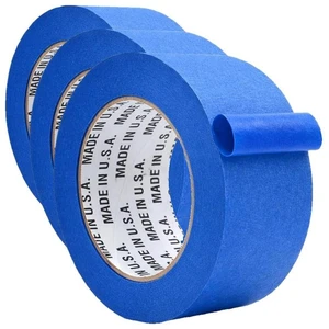 Made in USA Blue Painters Tape - 2 inch x 60 yds. Thick & Wide Masking Tape for Safe Wall Painting, Building, Remodeling, Labeling, Edge Finishing (Pack of 3) Made in USA Blue Painters Tape - 2 inch x 60 yds. Thick & Wide Masking Tape for Safe Wall Painting, Building, Remodeling, Labeling, Edge Finishing (Pack of 3)
