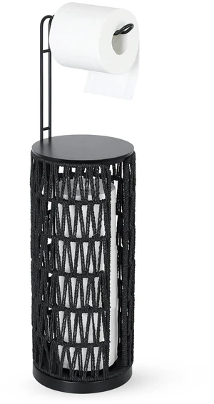 Black Freestanding Toilet Paper Holder with Storage,3 Rolls of Tissue Holder for Bathroom,Handmade Woven Toilet Paper Roll Holder Stand,Rattan Sturdy Boho Bathroom Black Freestanding Toilet Paper Holder with Storage,3 Rolls of Tissue Holder for Bathroom,Handmade Woven Toilet Paper Roll Holder Stand,Rattan Sturdy Boho Bathroom