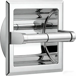 Recessed Toilet Paper Holder for Mega Rolls, Chrome Stainless Steel Tissue Roll Holder Wall Mount for Bathroom Space-Saving Design, in Wall Toilet Paper Dispenser Insert Recessed Toilet Paper Holder for Mega Rolls, Chrome Stainless Steel Tissue Roll Holder Wall Mount for Bathroom Space-Saving Design, in Wall Toilet Paper Dispenser Insert