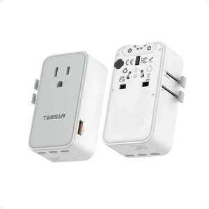 Universal Travel Adapter 70W, Type C G A I Ultra Thin, 4 USB Ports (3 USB C), Worldwide Plug for US to European UK Australia Spain France Ireland Universal Travel Adapter 70W, Type C G A I Ultra Thin, 4 USB Ports (3 USB C), Worldwide Plug for US to European UK Australia Spain France Ireland