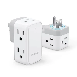 Wall Outlet Extender 2 Pack - Multi Plug Splitter with Rotating Plug 6 AC Power Adapter, Cruise Essentials, Small Outlet Extension for Travel Office Home Dorm Room Wall Outlet Extender 2 Pack - Multi Plug Splitter with Rotating Plug 6 AC Power Adapter, Cruise Essentials, Small Outlet Extension for Travel Office Home Dorm Room