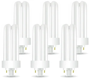PLT-26W CFL Bulb 3000K Warm White, 4-Pin GX24q-3 (6-Pack) Triple-tube CFL, soft warm 3000K. GX24q-3 4-pin base, commercial/residential use PLT-26W CFL Bulb 3000K Warm White, 4-Pin GX24q-3 (6-Pack) Triple-tube CFL, soft warm 3000K. GX24q-3 4-pin base, commercial/residential use