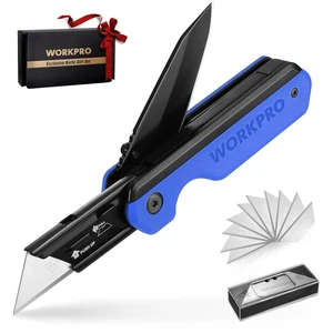 2-in-1 Folding Knife/Utility Knife, Wood Handle, Blue G10 Handle Quick-Change Box Cutter, Liner Lock, Belt Clip, 10 SK5 Blades, Carton Cutting, Camping, Hiking, Outdoor, DIY Projects 2-in-1 Folding Knife/Utility Knife, Wood Handle, Blue G10 Handle Quick-Change Box Cutter, Liner Lock, Belt Clip, 10 SK5 Blades, Carton Cutting, Camping, Hiking, Outdoor, DIY Projects