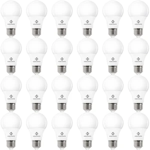 24 Pack A19 Led Light Bulb Neutral 4000K 60 Watt Equivalent Light Bulbs 8W Non-Dimmable Light Bulb A19 Standard Bulbs E26 Base 800 LM Efficient Light Bulb for Office ETL/UL Listed 24 Pack A19 Led Light Bulb Neutral 4000K 60 Watt Equivalent Light Bulbs 8W Non-Dimmable Light Bulb A19 Standard Bulbs E26 Base 800 LM Efficient Light Bulb for Office ETL/UL Listed