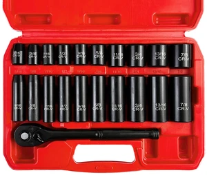 21pcs 3/8" Socket Set,Drive Impact Socket Set, SAE, Deep & Shallow, Cr-V Steel, 6 Point with Adapters, 72T Ratchet Handle, 5/16-7/8inch 21pcs 3/8" Socket Set,Drive Impact Socket Set, SAE, Deep & Shallow, Cr-V Steel, 6 Point with Adapters, 72T Ratchet Handle, 5/16-7/8inch