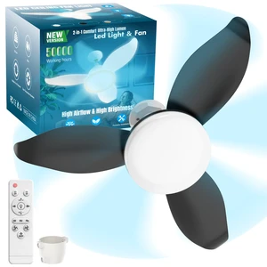 25" Socket Fan Light with Remote, E26/E27 Flower Shape Light Bulb Fan with Reversible Motor, 3000 Lumens Small Ceiling Fans with Lights, Dimmable 3000K-6500K for Bedroom Kitchen Hallway Garage 25" Socket Fan Light with Remote, E26/E27 Flower Shape Light Bulb Fan with Reversible Motor, 3000 Lumens Small Ceiling Fans with Lights, Dimmable 3000K-6500K for Bedroom Kitchen Hallway Garage