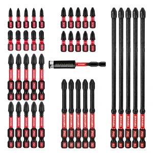 Impact Tough Mixed #1#2#3 Phillips D2 Steel Long Extension Insert Driver Bits, 41Pack 1/4 Inch Hex Shank Long Cross Magnetic PH1/PH2/PH3 Screwdriver Bits Set with 1Pcs Magnetic Bit Holder Impact Tough Mixed #1#2#3 Phillips D2 Steel Long Extension Insert Driver Bits, 41Pack 1/4 Inch Hex Shank Long Cross Magnetic PH1/PH2/PH3 Screwdriver Bits Set with 1Pcs Magnetic Bit Holder