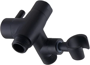 Solid Metal Shower Head Diverter with Holder 3-Way Spray Separately or Both, Adjustable-Angle Bracket, Anti-Leak, Smooth Knob Switch, Easy Install, Universal Replacement Part Solid Metal Shower Head Diverter with Holder 3-Way Spray Separately or Both, Adjustable-Angle Bracket, Anti-Leak, Smooth Knob Switch, Easy Install, Universal Replacement Part