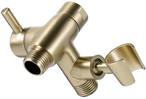 Solid Metal Shower Head Diverter with Holder 3-Way Spray Separately or Both, Adjustable-Angle Bracket, Anti-Leak, Smooth Knob Switch, Easy Install, Universal Replacement Part Solid Metal Shower Head Diverter with Holder 3-Way Spray Separately or Both, Adjustable-Angle Bracket, Anti-Leak, Smooth Knob Switch, Easy Install, Universal Replacement Part