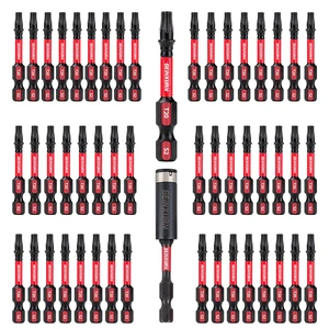 50 Pieces T20 2 In. Impact Tough Magnetic #20 Torx Head Power Bits, S2 Alloy Steel T20 Screwdriver Bits Set with 1Pcs Impact Bit Holder 50 Pieces T20 2 In. Impact Tough Magnetic #20 Torx Head Power Bits, S2 Alloy Steel T20 Screwdriver Bits Set with 1Pcs Impact Bit Holder