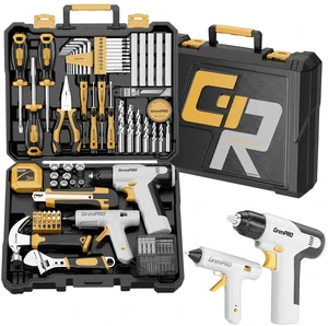 188PCS Yellow Cordless Drill Tool Set For Men Tool Kit For Home Box All-In-One Basic Household Tool Box, Glue Gun Accessories DIY, CR-V Steel, Sturdy Storage Case Auto Repair Kit For Men 188PCS Yellow Cordless Drill Tool Set For Men Tool Kit For Home Box All-In-One Basic Household Tool Box, Glue Gun Accessories DIY, CR-V Steel, Sturdy Storage Case Auto Repair Kit For Men