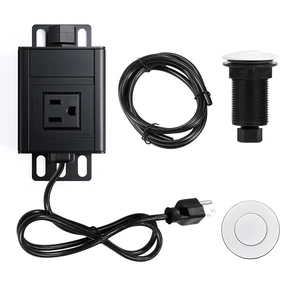 Garbage Disposal Air Switch Kit, Sink Top Waste Disposer SHORT ABS White On/Off Push Button with Aluminum Alloy Power Module, Food Waste Disposals Replacement Parts Garbage Disposal Air Switch Kit, Sink Top Waste Disposer SHORT ABS White On/Off Push Button with Aluminum Alloy Power Module, Food Waste Disposals Replacement Parts