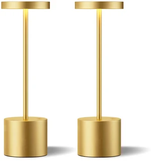 Cordless Rechargeable Table Lamp, 4000mAh Battery Operated, Light Gold, 2 Wireless LED Light, 3 Color Modes, Stepless Dimming, for Dining Room, Bedroom, Bar, Cafe, Restaurant, Outdoor Patio, Camping Cordless Rechargeable Table Lamp, 4000mAh Battery Operated, Light Gold, 2 Wireless LED Light, 3 Color Modes, Stepless Dimming, for Dining Room, Bedroom, Bar, Cafe, Restaurant, Outdoor Patio, Camping