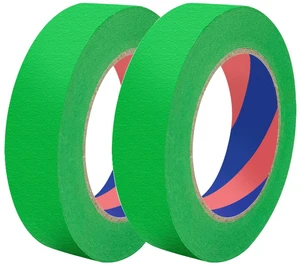 Painters Tape, 1 inch x 55 Yards x 2 Rolls Green Painters Masking Tape for Indoor and Outdoor Use, Medium Adhesive Paint Tape for DIY Crafts, Arts, Painting, Easy Removal Painters Tape, 1 inch x 55 Yards x 2 Rolls Green Painters Masking Tape for Indoor and Outdoor Use, Medium Adhesive Paint Tape for DIY Crafts, Arts, Painting, Easy Removal
