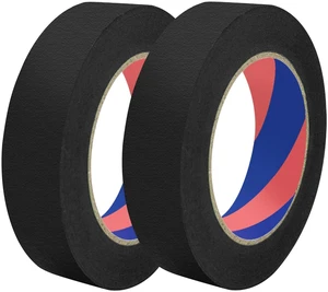 Painters Tape, 1 inch x 55 Yards x 2 Rolls Black Painters Masking Tape for Indoor and Outdoor Use, Medium Adhesive Paint Tape for DIY Crafts, Arts, Painting, Easy Removal Painters Tape, 1 inch x 55 Yards x 2 Rolls Black Painters Masking Tape for Indoor and Outdoor Use, Medium Adhesive Paint Tape for DIY Crafts, Arts, Painting, Easy Removal