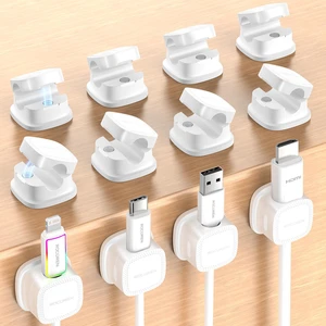 12Pack Magnetic Smooth Adjustable Cable Clips Cord Organizer Desk Cable Management Accessories, Wire Holder Keeper for Desktop, Nightstand, Wall, Home Office, Phone & Car 12Pack Magnetic Smooth Adjustable Cable Clips Cord Organizer Desk Cable Management Accessories, Wire Holder Keeper for Desktop, Nightstand, Wall, Home Office, Phone & Car